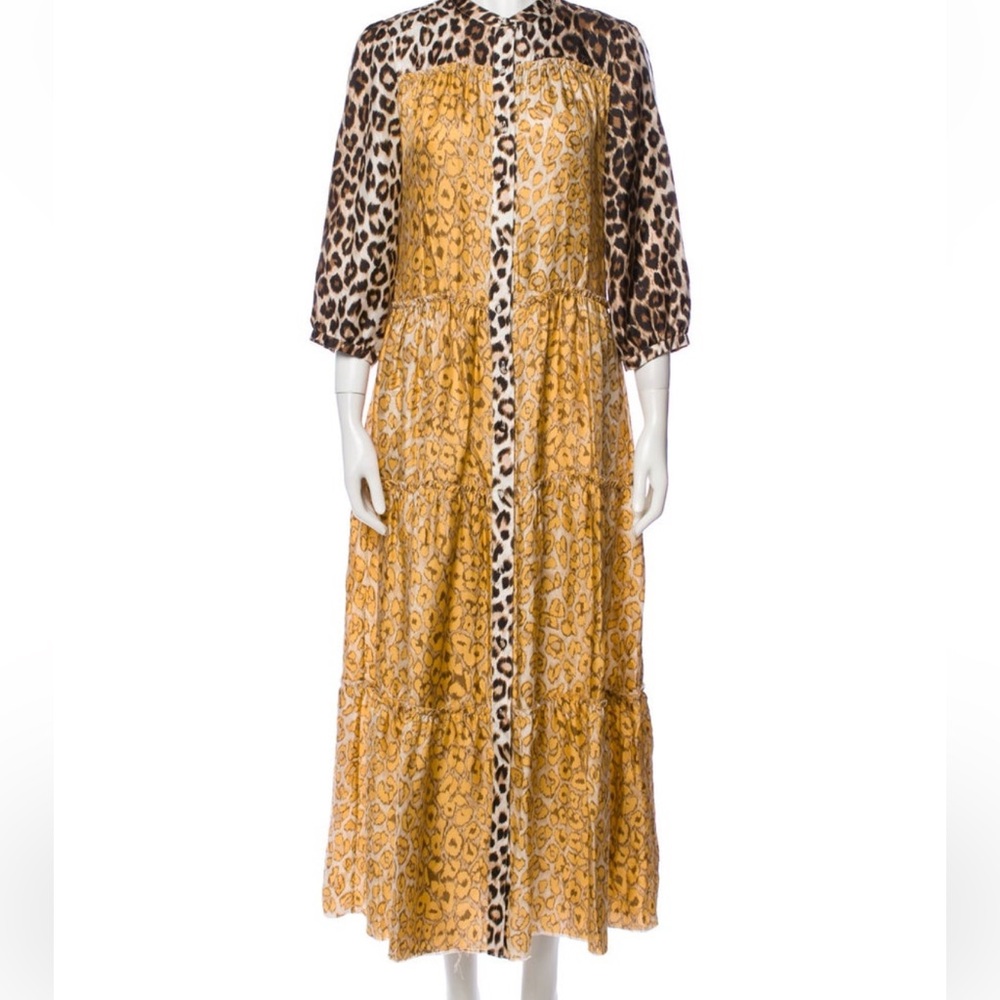 La Prestic Ouistan Flore Silk Maxi Dress